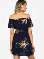 NEW FEELING Womens Navy Floral Dresses