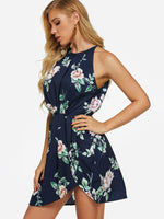 OEM Ladies Navy Casual Dresses