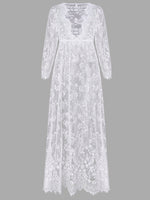 OEM Ladies White V-Neck Dresses