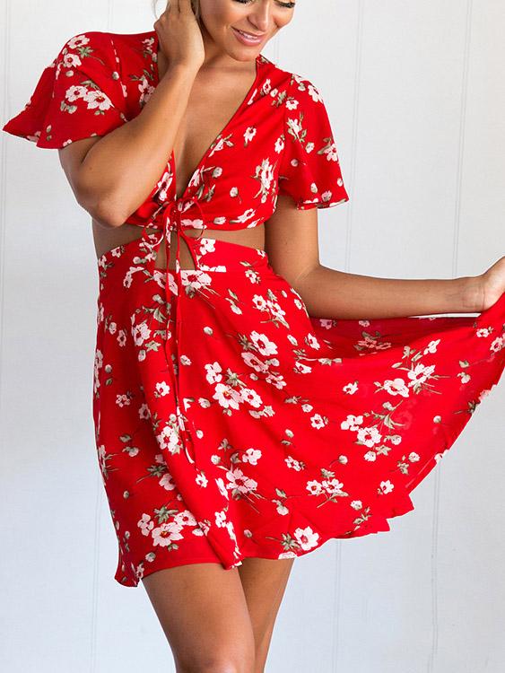 ODM Ladies Short Sleeve Casual Dresses