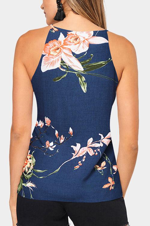 NEW FEELING Womens Navy Camis
