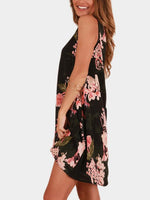 OEM Ladies Black Floral Dresses