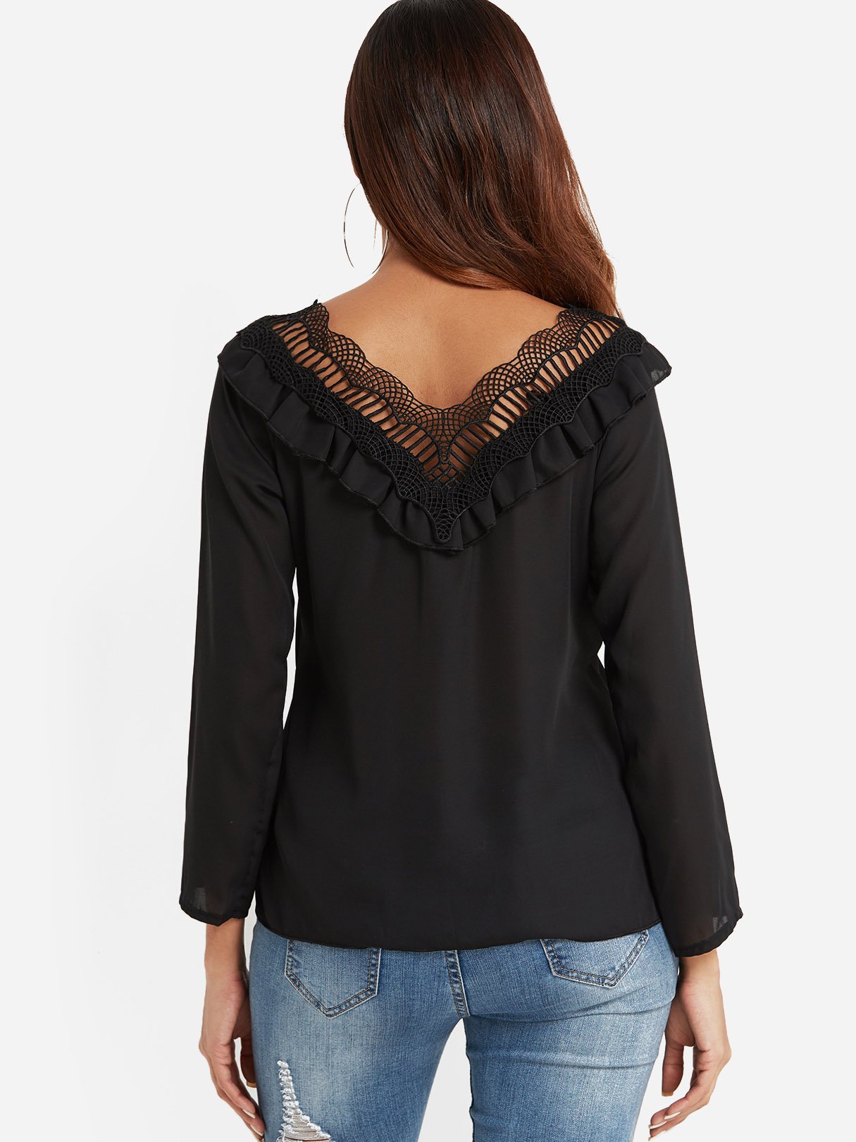 NEW FEELING Womens Black Blouses