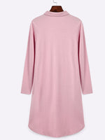 OEM Ladies Pink Shirt Dresses