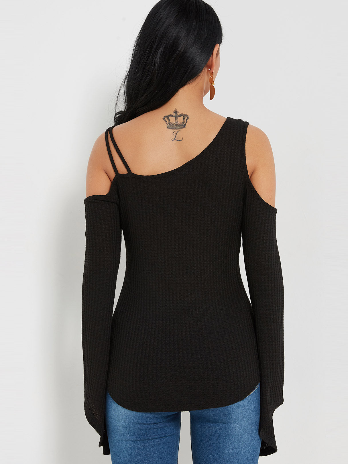 NEW FEELING Womens Black T-Shirts