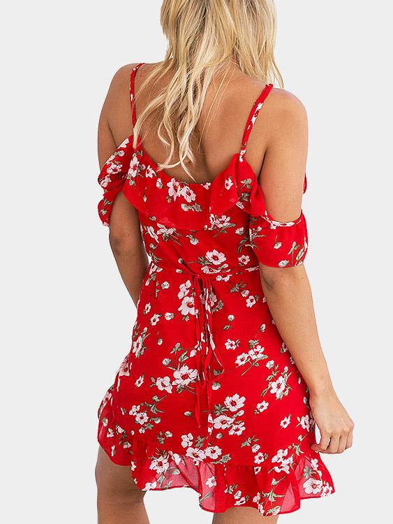 NEW FEELING Womens Red Mini Dresses