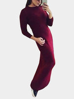 NEW FEELING Womens Burgundy Maxi Dresses