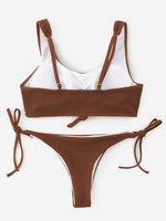 NEW FEELING Womens Khaki Bikinis
