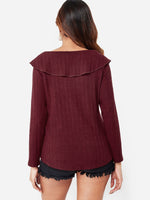 NEW FEELING Womens Burgundy T-Shirts