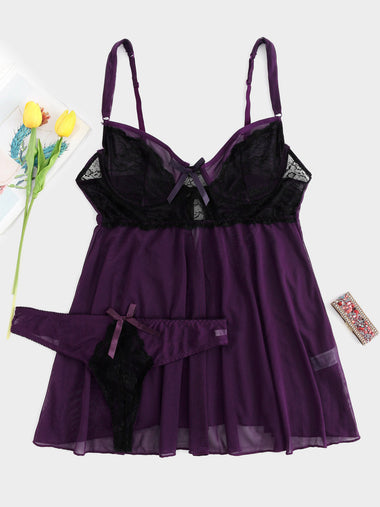 Wholesale Plain Purple Plus Size Intimates