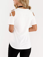 NEW FEELING Womens White T-Shirts
