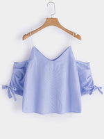 NEW FEELING Womens Blue Blouses