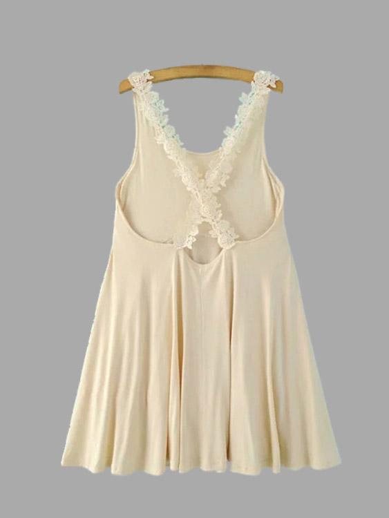 NEW FEELING Womens Beige Mini Dresses