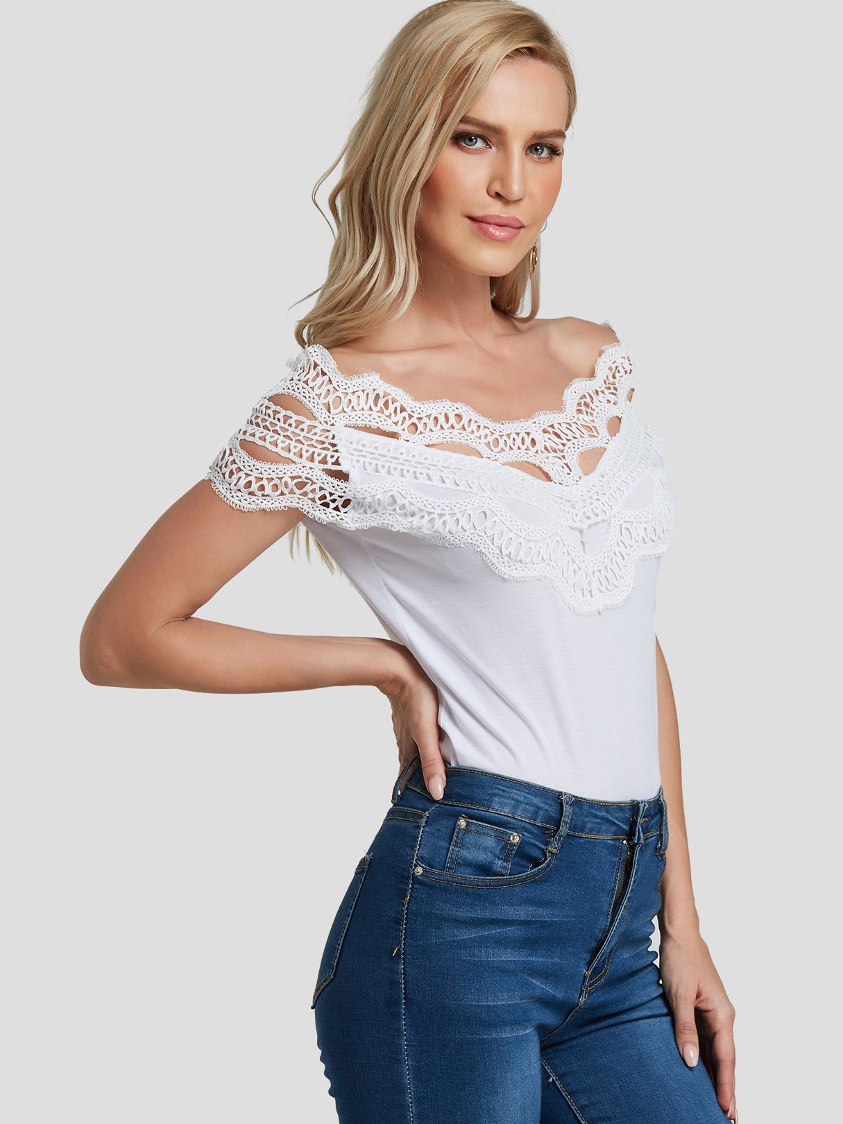 OEM Ladies White T-Shirts