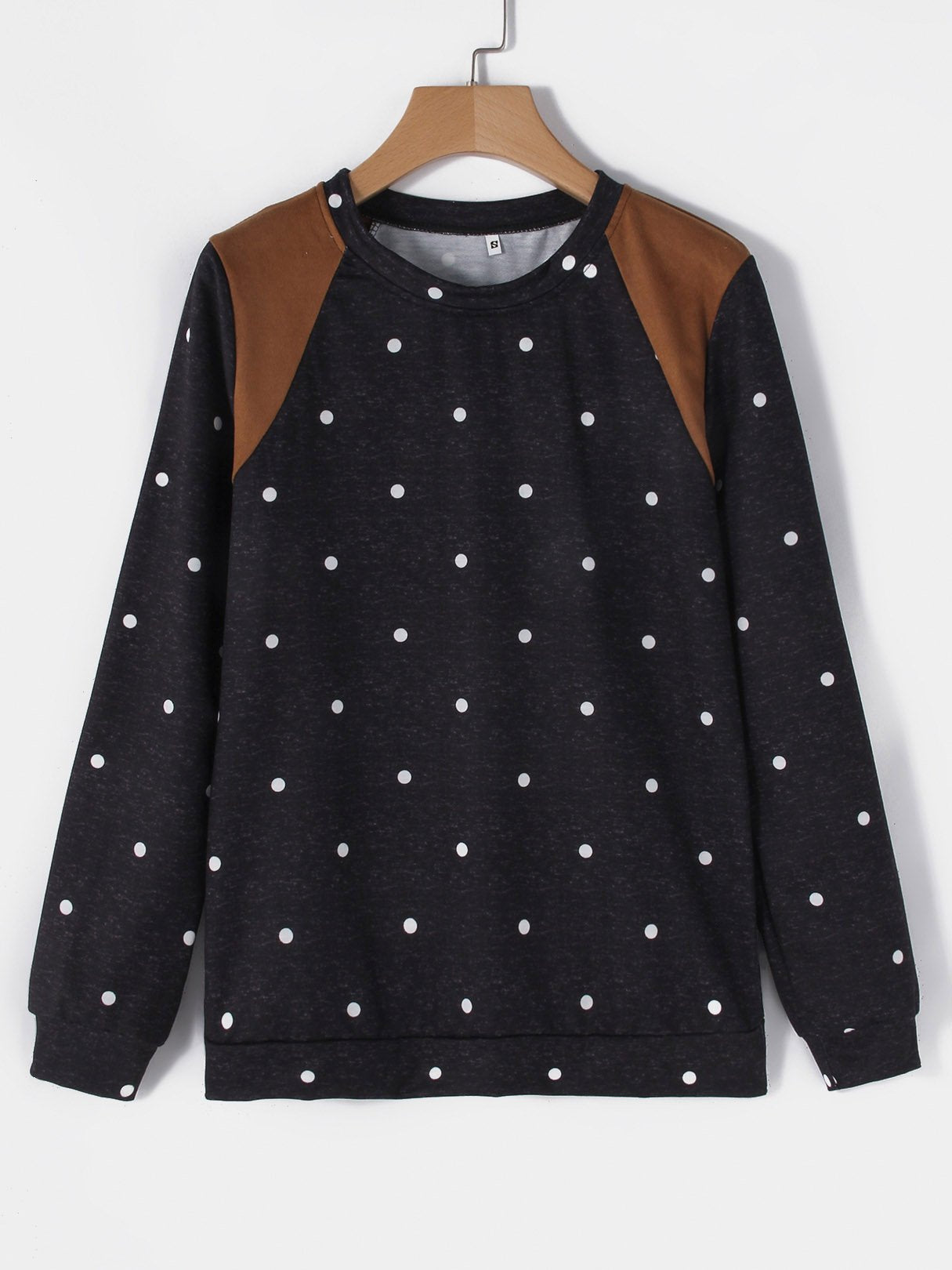 Wholesale Round Neck Polka Dot Long Sleeve T-Shirts