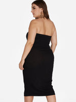 NEW FEELING Womens Black Plus Size Dresses