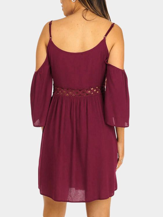 NEW FEELING Womens Burgundy Mini Dresses