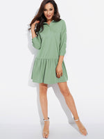 ODM Ladies 3/4 Sleeve Casual Dresses