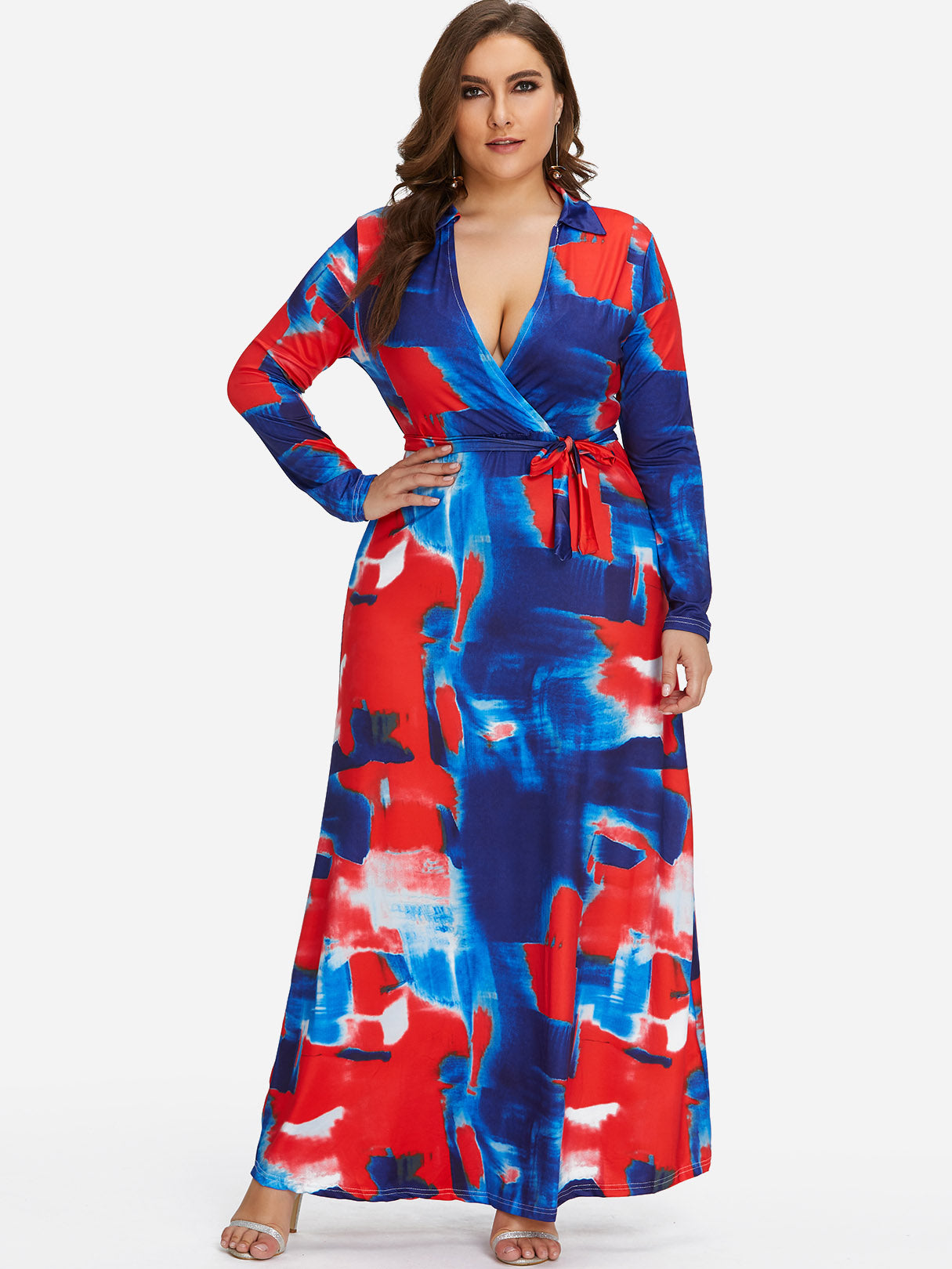 ODM Ladies Long Sleeve Plus Size Dress