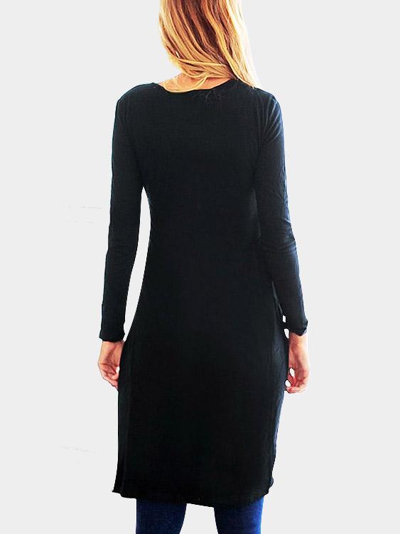 NEW FEELING Womens Black T-Shirts