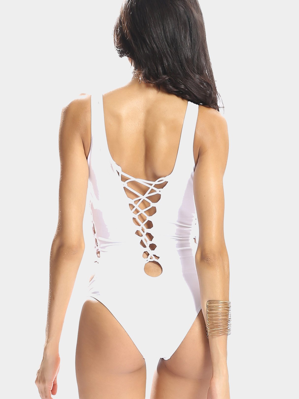NEW FEELING Womens White One-Pieces