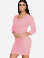 OEM Ladies Pink Bodycon Dresses