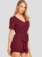 OEM Ladies Wine Red Mini Dresses