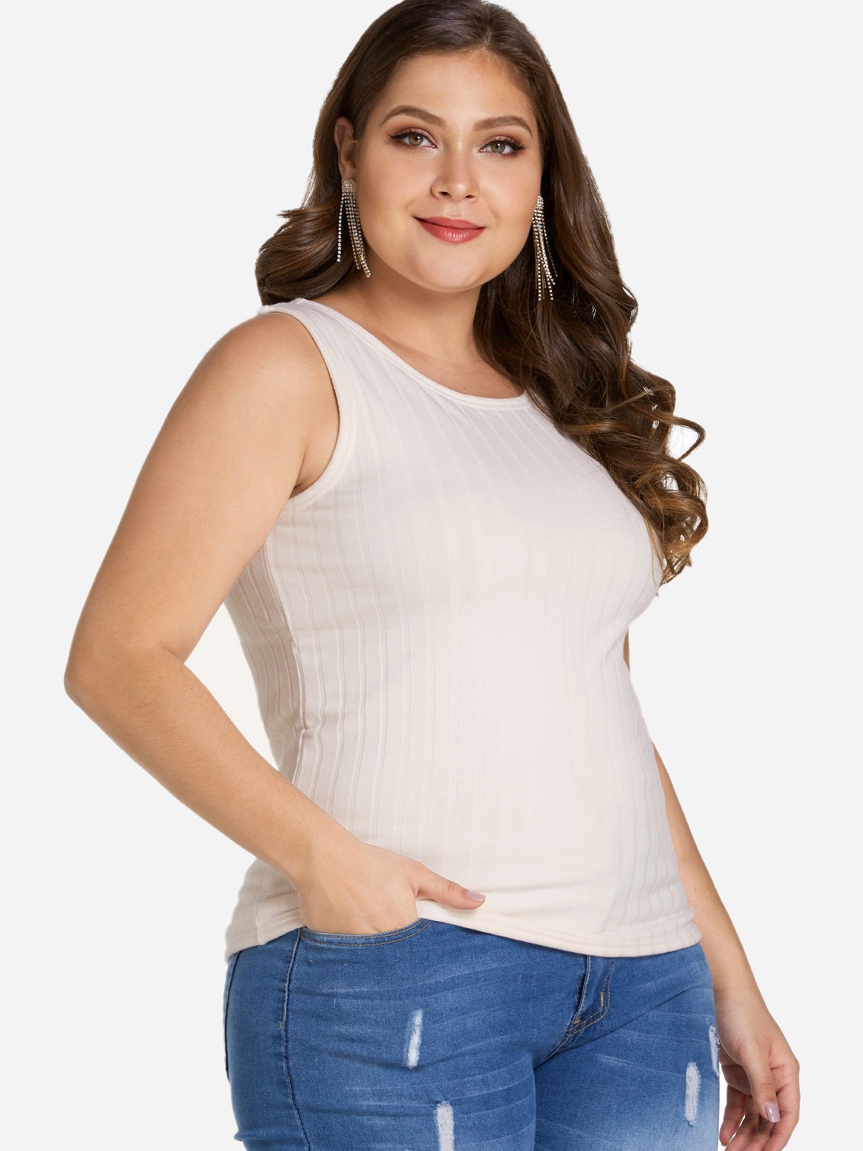 Custom Ladies Plus Size White Blouses