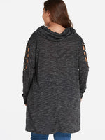 NEW FEELING Womens Grey Plus Size Tops