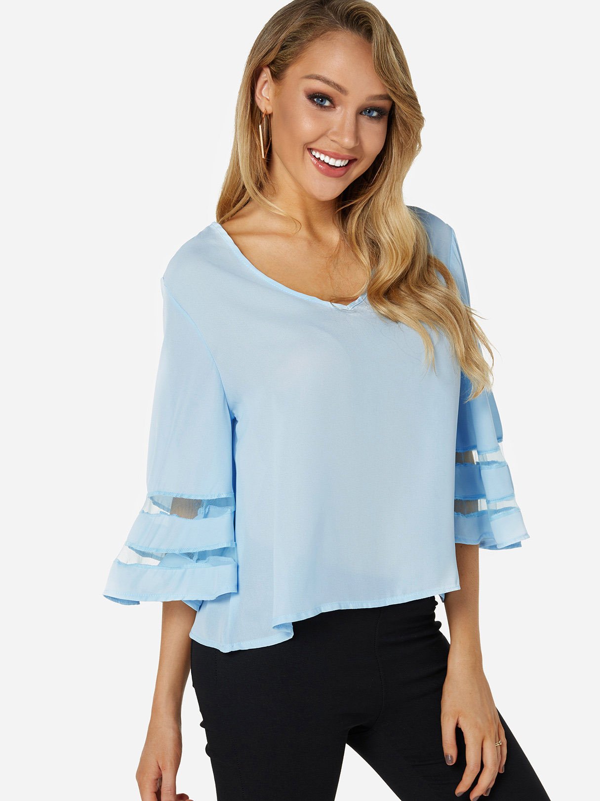Womens 3/4 Sleeve Blouses