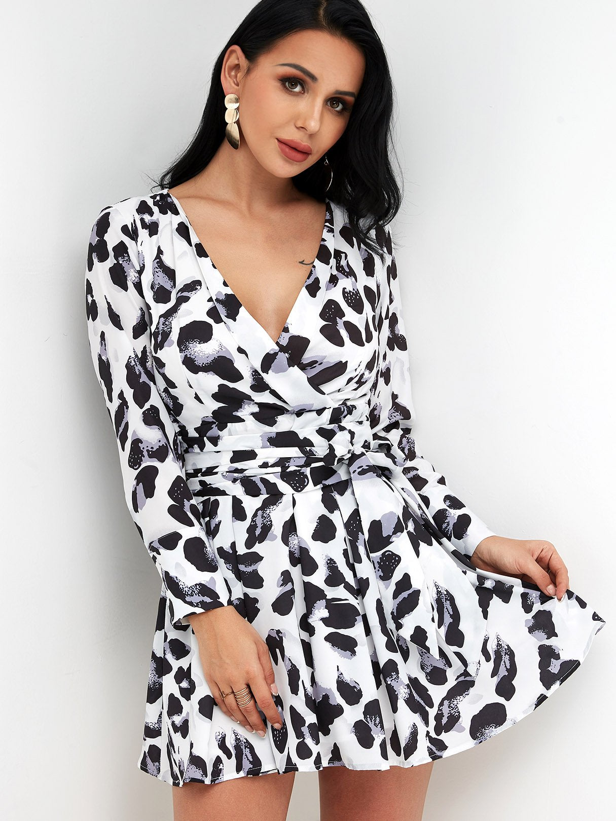 OEM Ladies Multi V-Neck Dresses