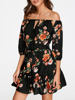 Custom Womens Floral Print Mini Dress