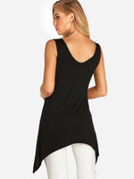 NEW FEELING Womens Black Camis
