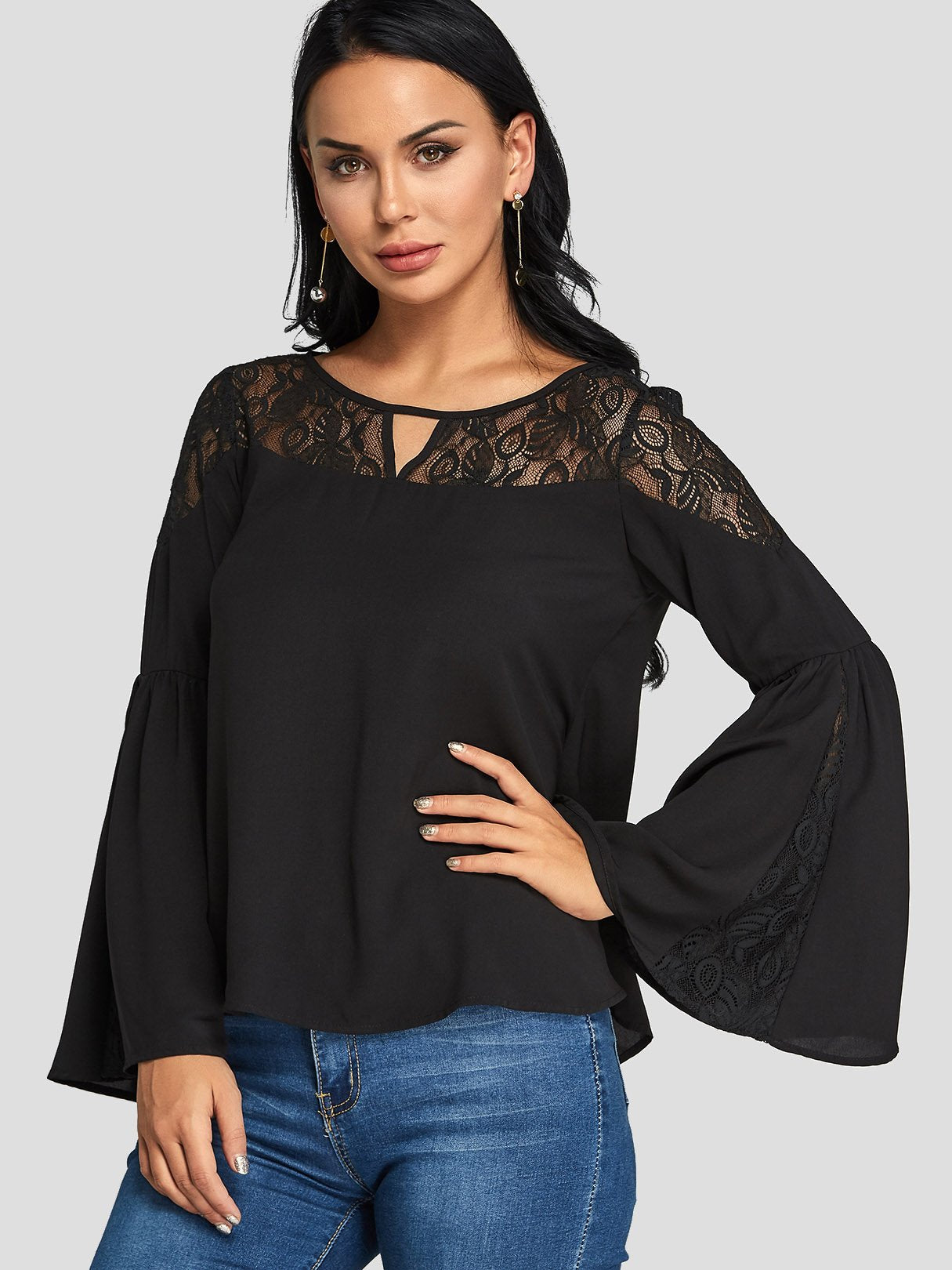 OEM Ladies Black Blouses