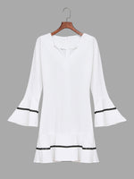 NEW FEELING Womens White Mini Dresses