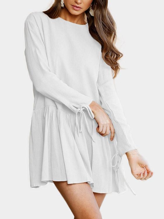 OEM Ladies White Mini Dresses