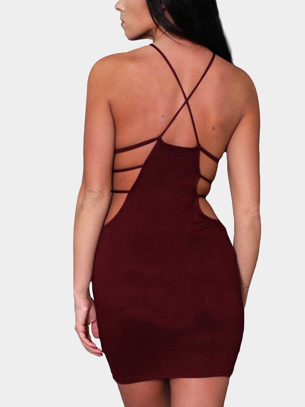 NEW FEELING Womens Burgundy Mini Dresses