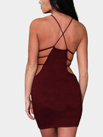 NEW FEELING Womens Burgundy Mini Dresses