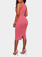 NEW FEELING Womens Pink Midi Dresses