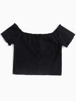 NEW FEELING Womens Black T-Shirts