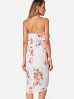 NEW FEELING Womens White Floral Dresses