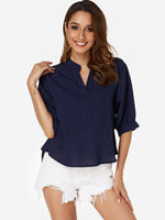 OEM Ladies Navy Blouses