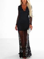 ODM Ladies Long Sleeve Maxi Dresses