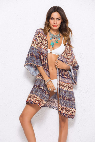 Wholesale 3/4 Length Sleeve Kimono