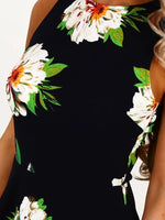 OEM Ladies Black Floral Dresses