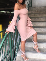OEM Ladies Pink Mini Dresses