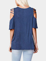 NEW FEELING Womens Blue T-Shirts