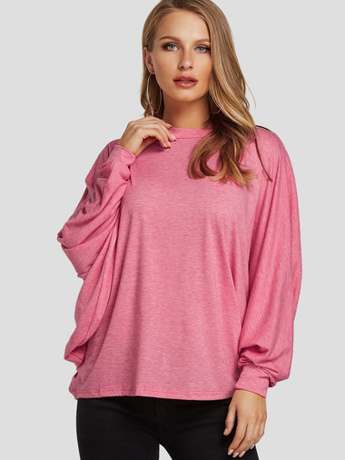 Wholesale Long Sleeve Round Neck Plain T-Shirt