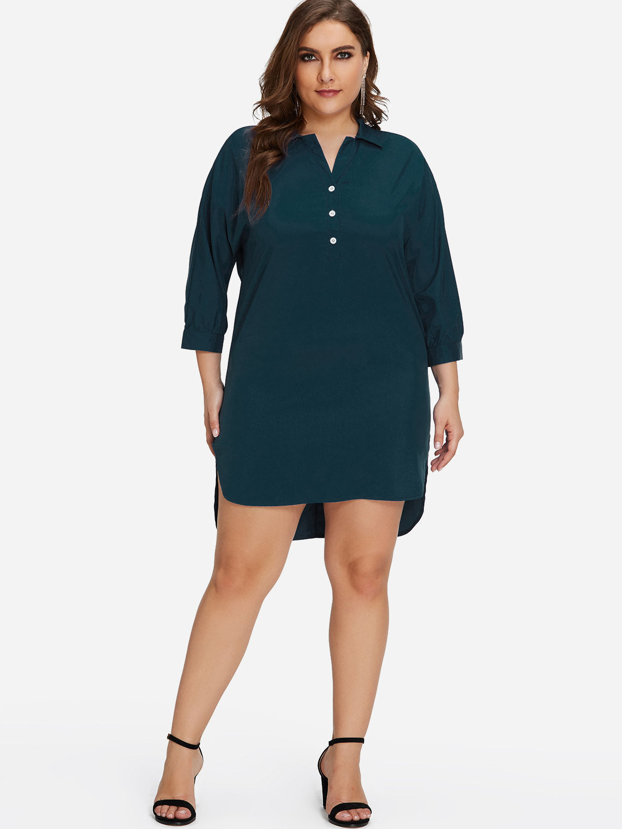 OEM ODM Womens 3/4 Sleeve Plus Size Dress