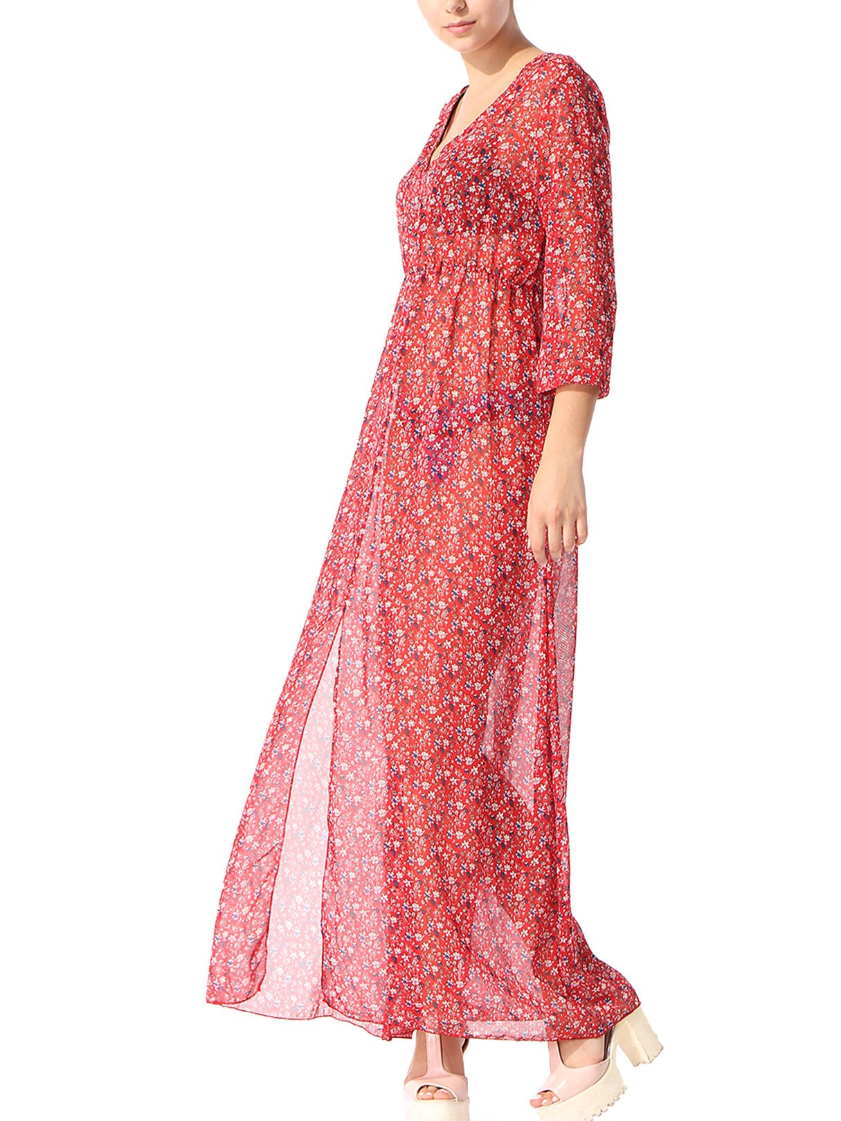ODM Ladies 3/4 Sleeve Maxi Dress